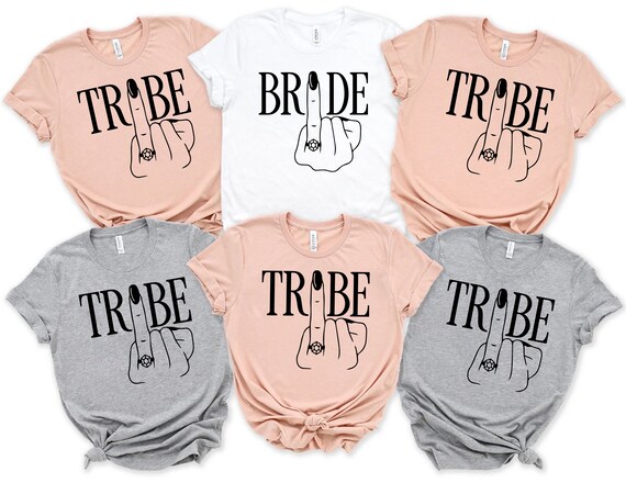 Bride and Tribe Custom Bride Bachelorette Group shirt,Funny Bachelorette Party Shirts, Wedding Party, Bridesmaid Tees,Bridesmaid Gifts