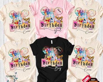 Pooh Birthday family shirts, Disney Birthday Shirt, Kids Birthday Outfit Pooh tees