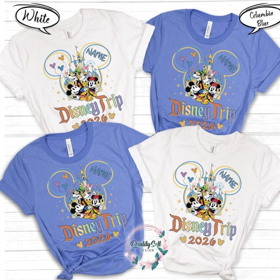 Disney 2026 Shirts, Disneyworld Shirts, Disney Vacation T-shirt, Disney Couple Shirt, Disney Clothes, Disney Trip Shirts, Disney Trip 2026