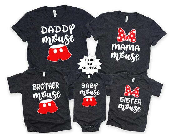 Daddy Mouse Mama Mouse Mini mouse Shirt, Family Mouse Shirts,Disney Shirts,Disney Matching Shirt,Disney Vacation Shirt,Disneyland Shirt 2025