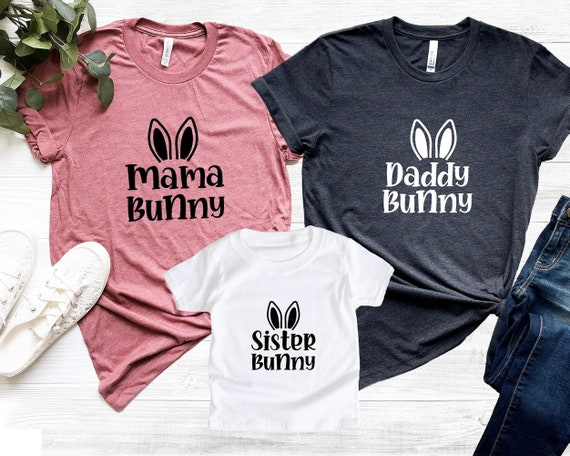 Bunny Family Shirts, Family Matching T-shirts, Family Tees, Mama Bunny Shirt, Daddy Bunny Shirt, Bunny Shirts, Matching family,Bunny shirt