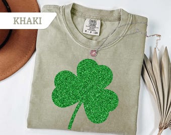 Comfort Colors St Patricks Day Shirt, Lucky Clover Tee