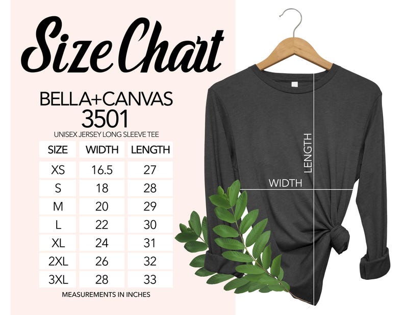 the size chart for a women's long sleeve shirt