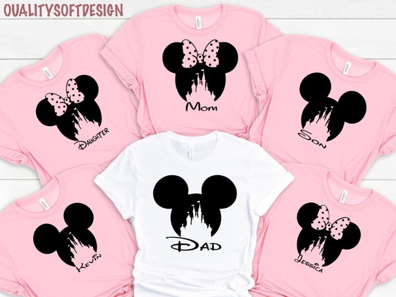 Personalized Disney Family Shirts, Mickey Head, Disneyland Shirts, Disney Family, Disneyworld Family Shirt, Disney Vacation Trip Shirt,