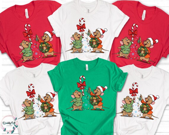Cute Gus Gus And Jaq Jaq Christmas T-Shirt, Disney Christmas Shirt, Xmas Shirt, The Magical Christmas of Gus Gus and Jaq Jaq