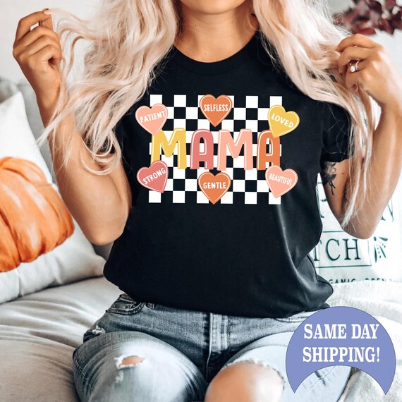 MAMA SHIRT, Mothers Day Shirt, Mothers Day Graphic Crew Neck Cotton Shirt, mom Lover Gift, mom gift, Mama Lover,Mom Shirt,Selfless mom shirt