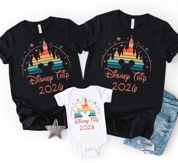 Disney Trip Family 2026 Rainbow Shirt, Disney Trip Shirt, Disney Mickey Shirt, Disneyland 2026 shirt, Magic Shirt 2026 disney vacation tees