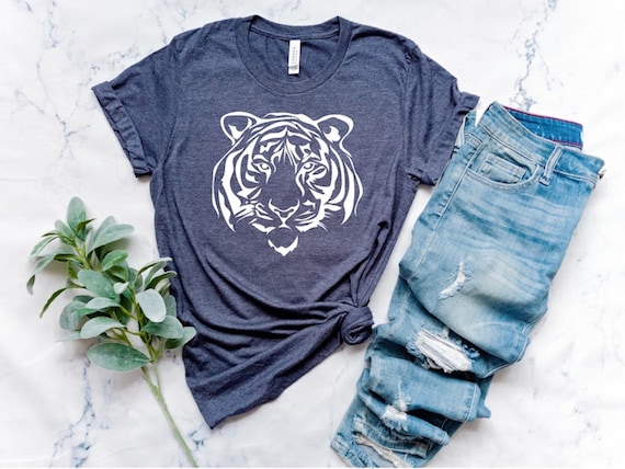 Tiger Face, Tiger Shirt, Animal Prints, Gift for Her, Gift for Him, Personalized Gifts, Animal Face Shirts, Trendy Tiger Shirt, Animal Lover