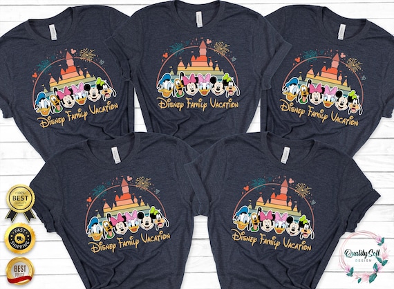 Disney Family Vacation custom Shirts, Disneyland T-shirt, Disneyworld Family Tees, Custom Disney Trip  Vacation Shirts, Disney Squad Shirt