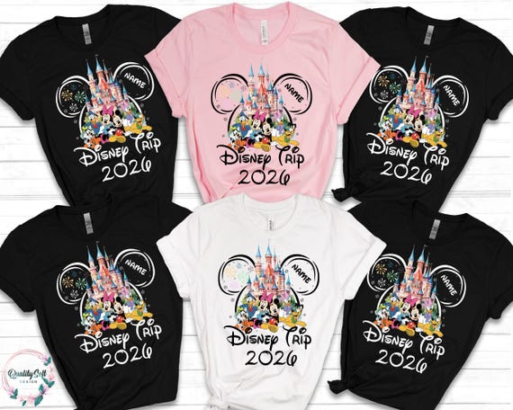 Disney shirts 2026 Personalization tees, Disney Family Shirts, Disneyworld 2026 Family Shirts, Disney 2026 Trip Shirt, magical trip shirt