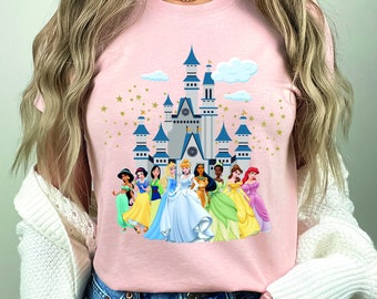 Disney Princess T-shirt, Disney castle Princesses Shirt, Disneyland tees