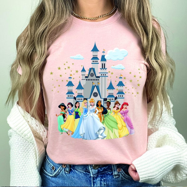 Princess Shirt, Cute Princess white shirt, Disney Cute Shirt, Disney Princesses, Magic Kingdom Day, Disney Tees for kids and adults