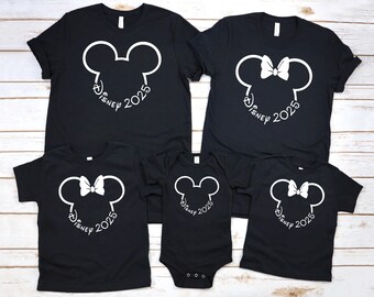 Disney 2026 Family Trip Shirts, Matching Disneyland Tee, Minnie and Mickey personalization tees
