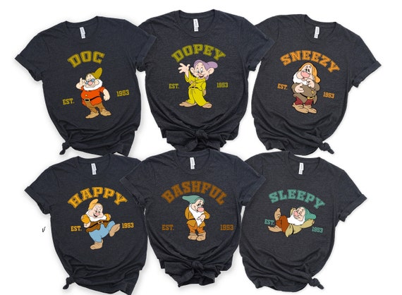 Seven Dwarfs Shirts,Disney Family Shirts,disney group shirts,7 Dwarfs Shirts,matching dwarf shirt,Snow White,Family Vacation,Matching Shirts
