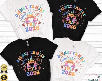 Disney family trip 2026 Shirt, Disneyland 2026 Shirt, 2026 Disney Family Vacation shirts, Disney trip tees, Disney group shirts