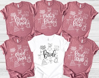 Team Bride shirts, Bachelorette shirts, Bridesmaid shirts, Bridal party shirts, Custom Bachelorette Party Shirts, Bride Group Tees