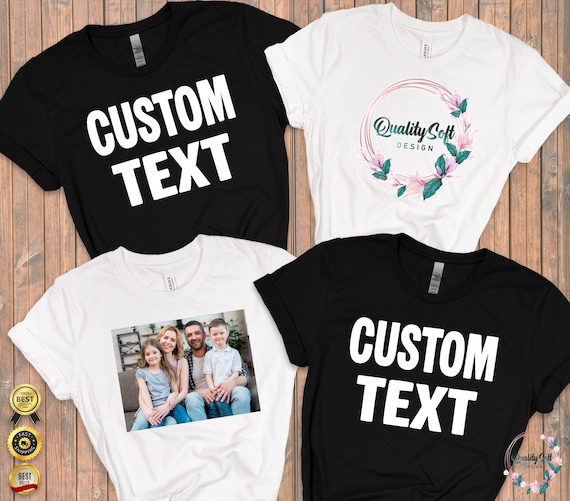 Personalized Text or Photo Shirt, Custom Logo Shirt
