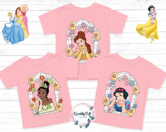 Disney Princess shirts, Rapunzel shirt, Snow white shirt, Belle shirt,Aurora shirt,Cinderella shirt, Tiana shirt,Jasmine shirt,Mermaid shirt