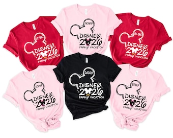 Disney 2026 Shirts, Disney Family 2026 Shirt, Custom Disney Family Shirt, Disney Trip 2026 Shirt, Disneyland Family Vacation Tee, Disney Tee