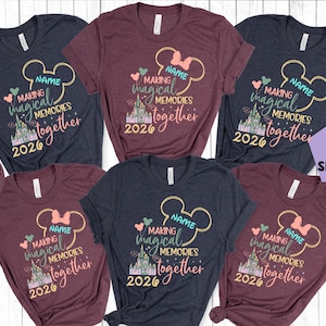 Personalized 2026 Disney Family Trip Shirt, Minnie and Mickey Matching Tees
