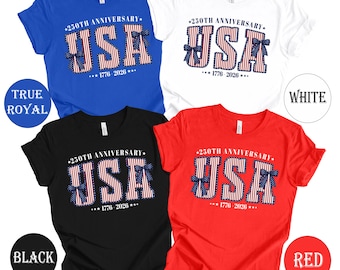 USA 250th Anniversary Independence Day Shirt, Patriotic 4th July Tee