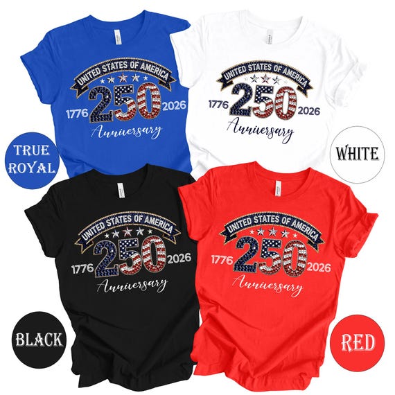 USA 250th Anniversary Shirt, Independence Day 4th July Tee