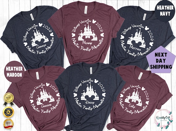 Custom Disney 2026 Vacation Shirt, Making Family Memories Disney trip shirts Bella Canvas tees