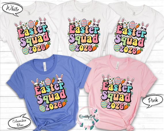 Easter Squad 2026 Bunny Shirt, Kids Toddler Easter Day Tee