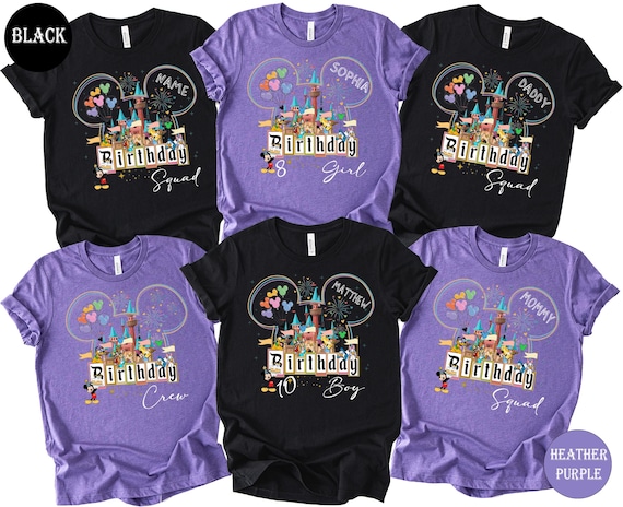 Custom Disney Birthday Shirt, Disney Birthday Boy & Girl Shirt, Birthday Squad Shirts,Birthday Family Trip Tees, Disney Birthday Party Shirt