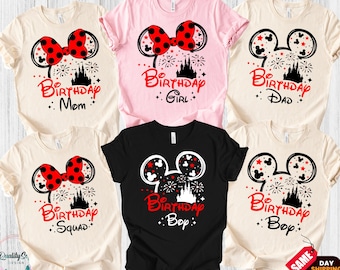 Disney Birthday Shirts, Custom Family Birthday Tees Kids & Adults, Disney Birthday Boy Girl Shirt