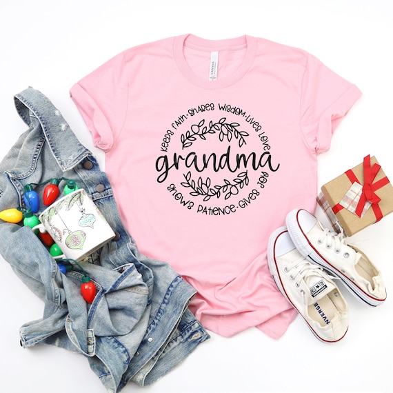 Floral Grandma T-Shirt, Mother's Day Gift