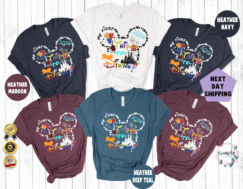 My First Trip to Disney 2026 Shirt, Disneyworld Shirt, Minnie and ...