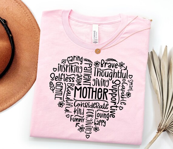 Bella Canvas Mother's Day Shirt, Heartful Mom Life Graphic Tee