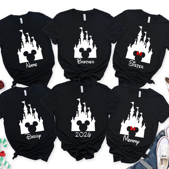 2026 Custom Disney Castle Shirt, Disneyworld shirt, Disney Family Vacation Shirt, Mickey 2026 tees, Disneyland shirt, Magic Kingdom Shirt