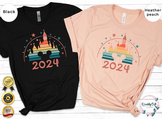 Family Vacation 2024 Rainbow disney Shirt, Disney Trip Shirt, Disney Mickey Shirt,Disneyland shirt, Magic Kingdom Shirt 2024 disney vacation