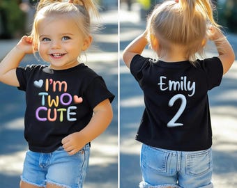 I'm Two Birthday Shirt, Custom Toddler Outfit