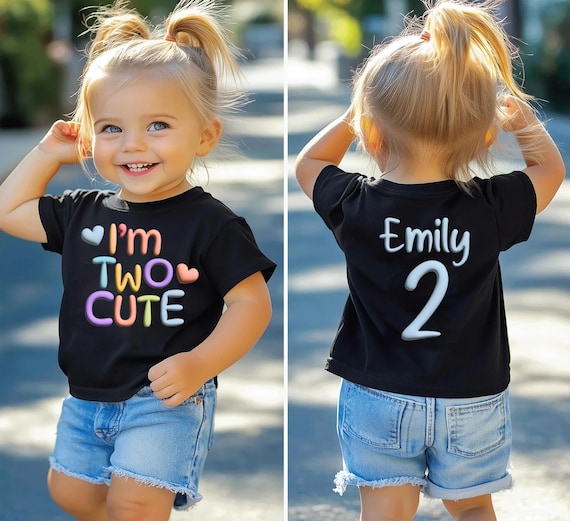 I'm TWO cute shirt, 2nd birthday custom shirt, birthday girl shirt, toddler birthday shirt,2nd birthday outfit, ,Birthday custom shirt