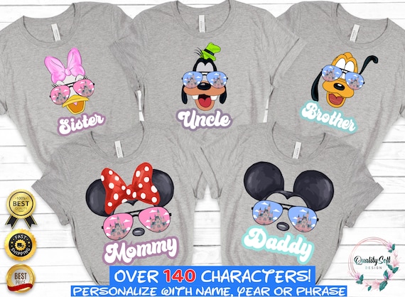 Disney Shirts, Disney Family Shirts, Custom Disney Family Vacation Shirt, Family Trip Shirt, Personalized Family, Disney Characters Shirt