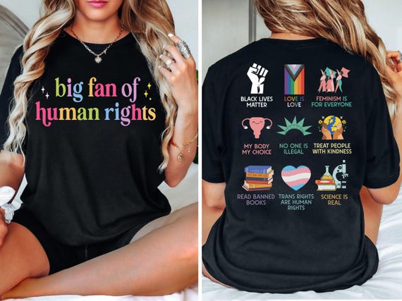 Big Fan Of Human Rights Shirt, Human Rights Top, Social Justice Gift For Activist, Anti Trump T-shirt, Human Rights Tee, Political Activist