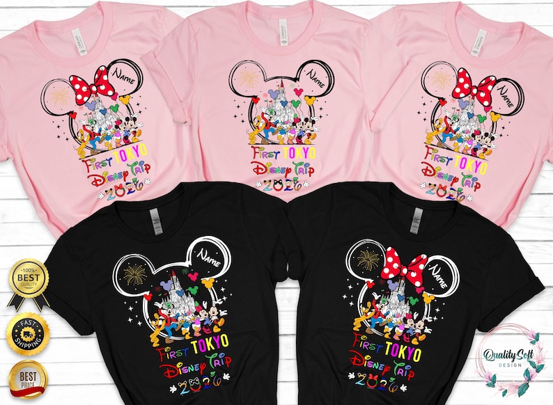 Custom Family Disney Tokyo Trip 2026 Shirts, Personalized Disney Tokyo Shirt, Disney Tokyo Sweatshirt, Disney Shirt,2026 Tokyo Disney Shirts zdjęcie 3