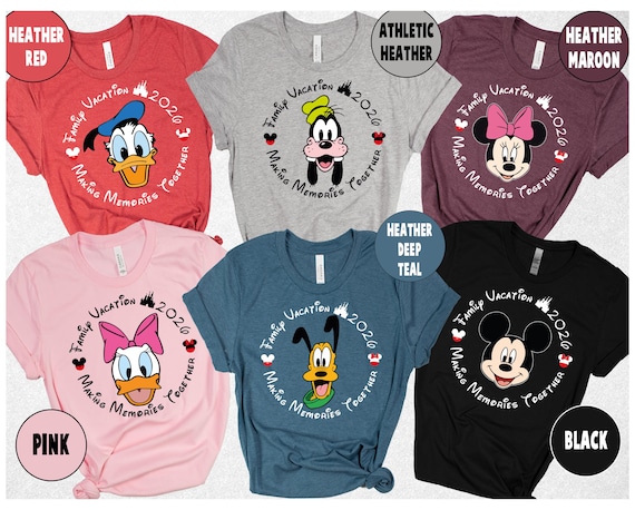 Disney Family Shirts, Disneyworld Shirts Family,Custom Disney Characters Family,Personalized,Disney Family Shirts,Family Vacation 2026 Shirt