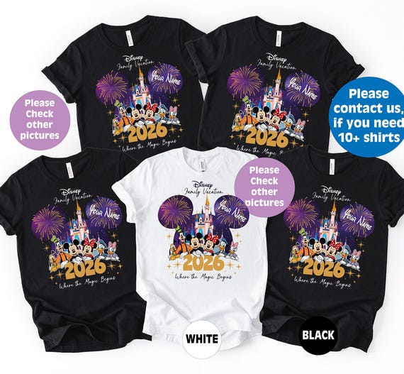 Disney Family vacation 2026 Shirt, Disney Trip 2026 Shirt, Magic Kingdom Castle Matching Disney Family Shirts, Where the Magic Begins shirt