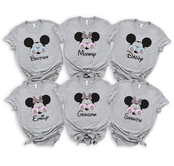 Personalized Family Vacation shirts,Custom Disney Family Vacation Shirt, Family Trip Disney Shirt, Family Vacation Shirt,Minnie and Mickey