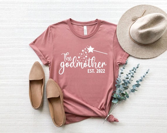Godmother T-Shirt: Bella Canvas, Baptism Gift, Mother's Day Shirt