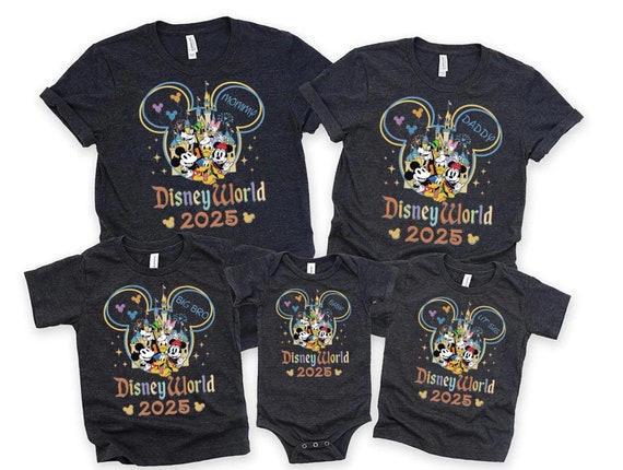 Disney Custom Family Shirts, Mickey and Minnie Head Shirt, Disneyland T-shirt, Disneyworld Family Shirts, Custom Disney Vacation Trip Shirts