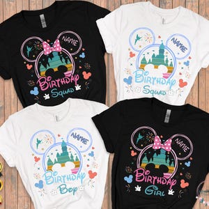 Disney Birthday Girl Boy and Squad Shirts, Birthday squad Minnie and Mickey Disney Shirt, Birthday Boy Disney Shirt, Disney Birthday Shirts