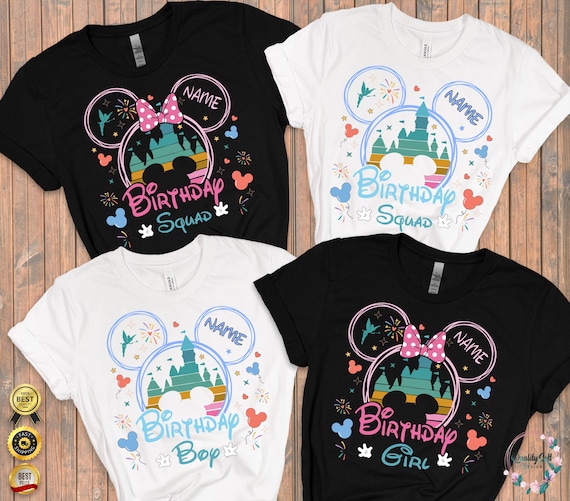 Disney Birthday Girl Boy and Squad Shirts, Birthday squad Minnie and Mickey Disney Shirt, Birthday Boy Disney Shirt, Disney Birthday Shirts