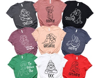 Seven Dwarfs Disney Family Shirts, Snow White Tee