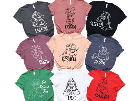 Seven Dwarfs Shirts, Seven Dwarfs tee, Disney Group Shirts, Snow White, Disney Family Shirts, Shirts for Family, Disney family, 7 dwarfs