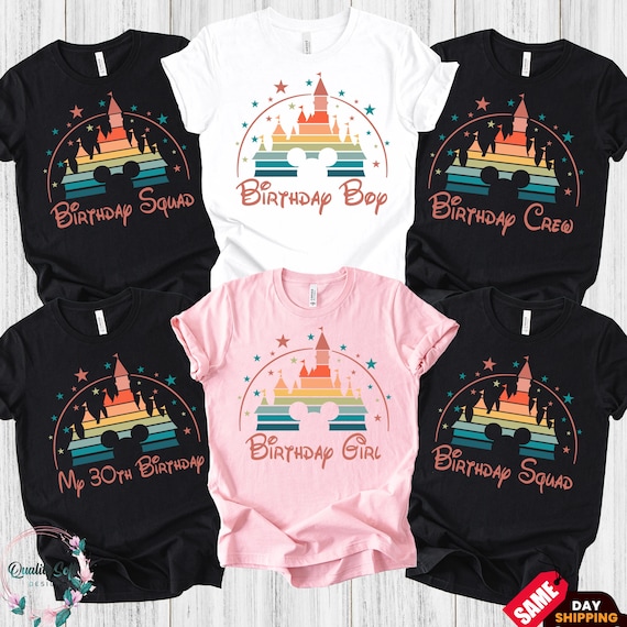 Custom Disney Family Birthday Shirts, Disney Birthday Boy & Girl Shirt, Birthday Squad Shirt,Birthday Trip Tees, Disney Birthday Party Shirt